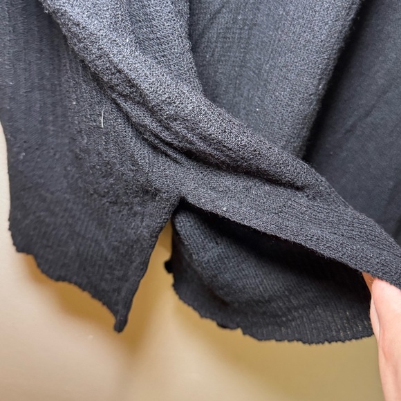 Eileen Fisher Knit Sheer Black Top Green size Large - Picture 4 of 4